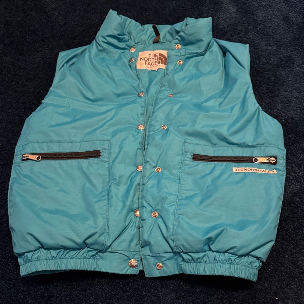 Vintage North Face Aqua Blue Vest